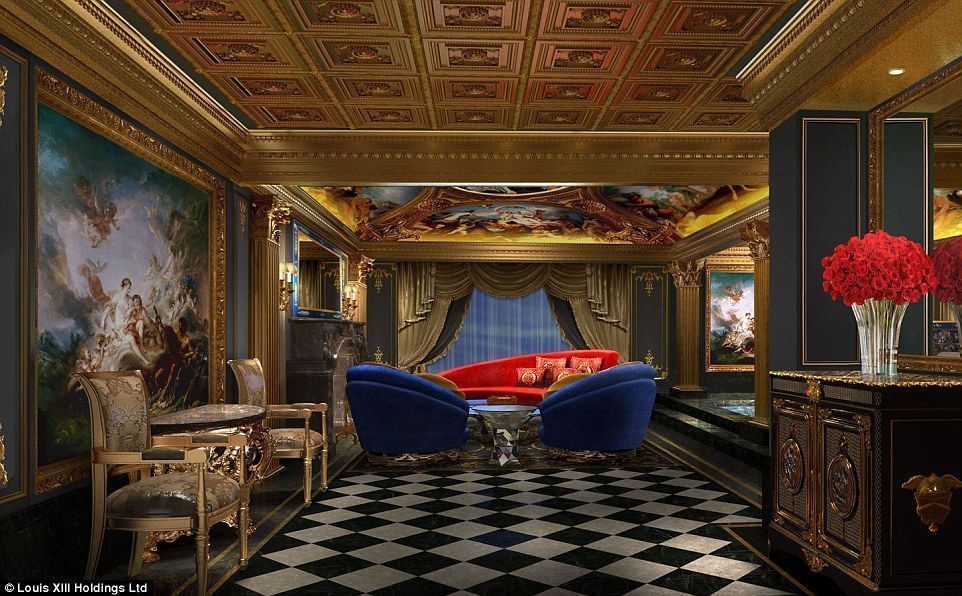 Guests who stay in one of the hotel's Villa du Comte rooms will be greeted by this scene when they exit their own private lift